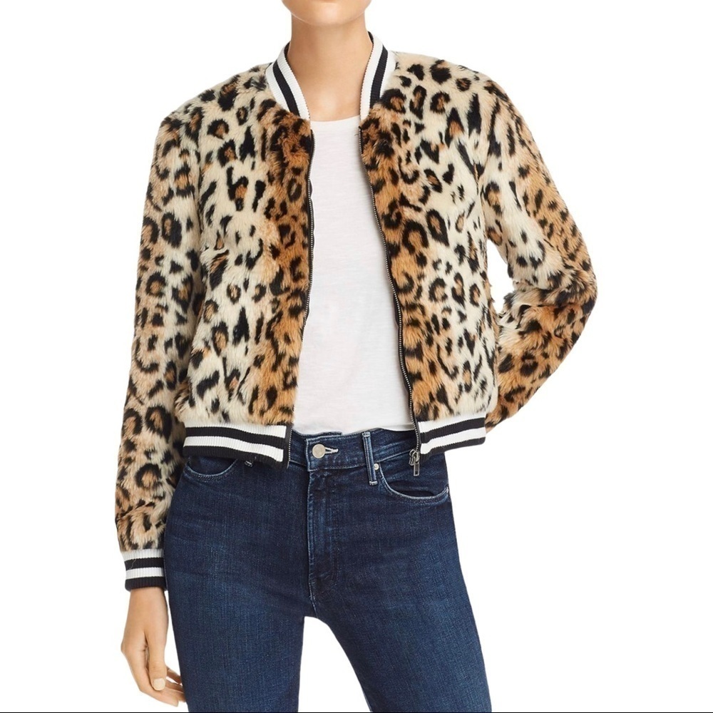 Jack by BB Dakota Leopard Print Bomber Jacket